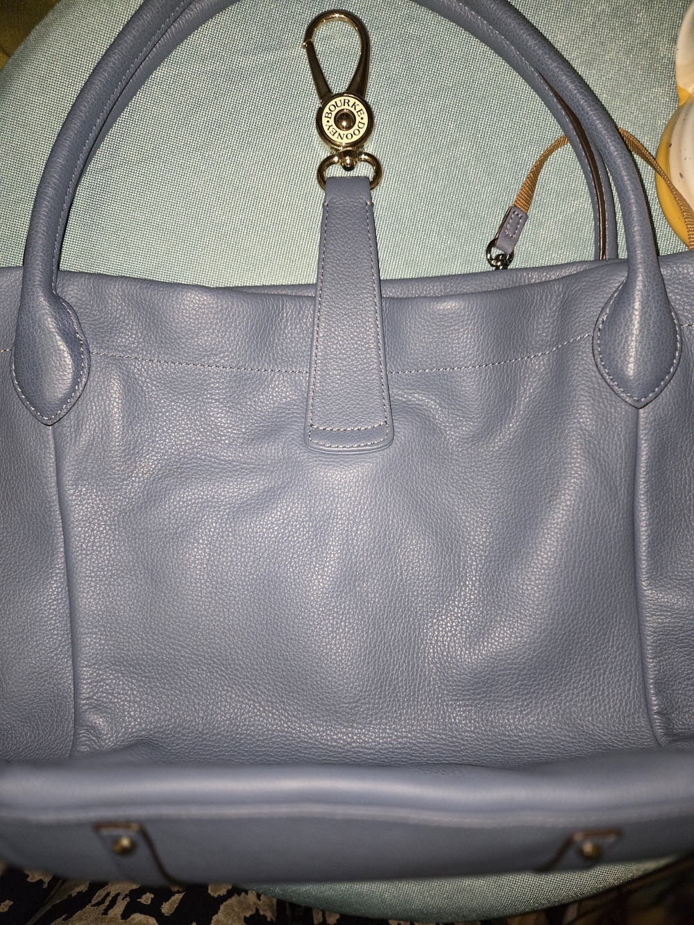 Dooney & Bourke Light Blue Hobo with Gold Hardware - Picture 3 of 7